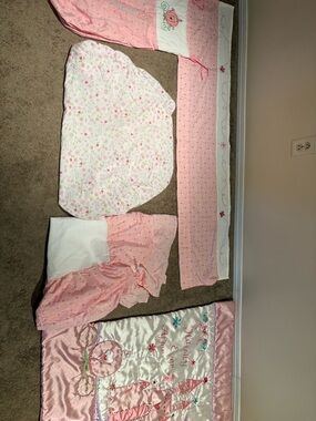 Disney Happily Ever After Nursery Set Pink and White Princess Crib Bedding Set